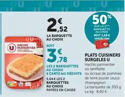 Bi1 U Plats cuisiners surgeles offre