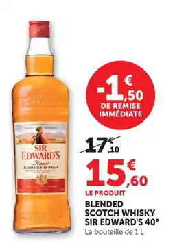 Bi1 SIR EDWARD'S 40° Blended scotch whisky offre