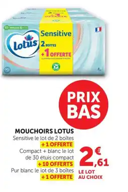 Bi1 LOTUS Mouchoirs offre