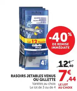 Bi1 Rasoirs jetables venus ou gillette offre