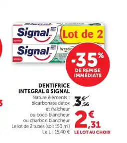 Bi1 SIGNAL Dentifrice integral offre