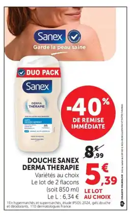 Bi1 SANEX Douche derma therapie offre