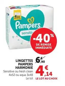 Bi1 Lingettes pampers harmonie offre