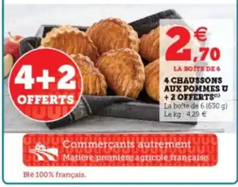 Hyper U 4 Chaussons Aux Pommes U offre