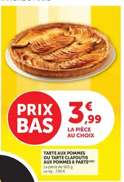 Bi1 Tarte aux pommes ou tarte clafoutis aux pommes 6 parts offre