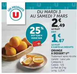 Bi1 U Orange à dessert offre