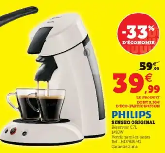 Hyper U Senseo Original offre