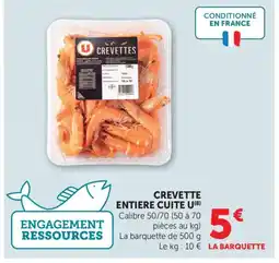 Bi1 U Crevette entiere cuite offre