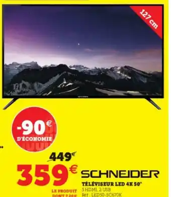 Hyper U Téléviseur Led 4K 50 offre