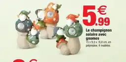 Bazarland Le champignon solaire avec gnomes offre
