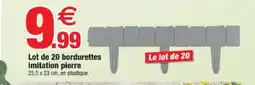 Bazarland Lot de 20 bordurettes imitation pierre offre