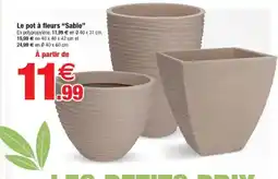 Bazarland Le pot à fleurs Sable offre