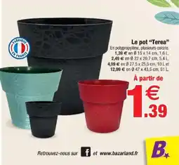 Bazarland Le pot Terea offre