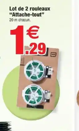 Bazarland Lot de 2 rouleaux Attache-tout offre