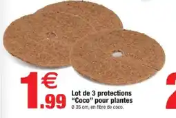 Bazarland Lot de 3 protections Coco pour plantes offre
