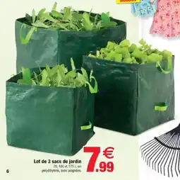 Bazarland Lot de 3 sacs de jardin offre