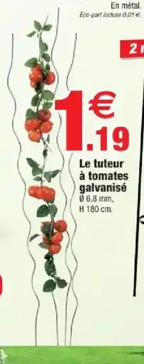 Bazarland Le tuteur à tomates galvanisé offre