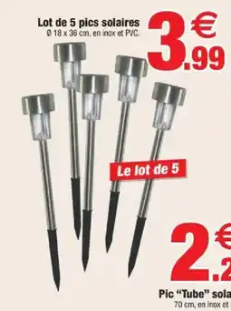 Bazarland Lot de 5 pics solaires offre