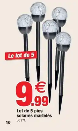 Bazarland Lot de 5 pics solaires martelés offre