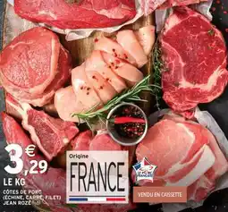 Intermarché CÔTES DE PORC (ÉCHINE, CARRÉ, FILET) JEAN ROZÉ offre