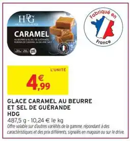 Intermarché GLACE CARAMEL AU BEURRE ET SEL DE GUÉRANDE HDG offre