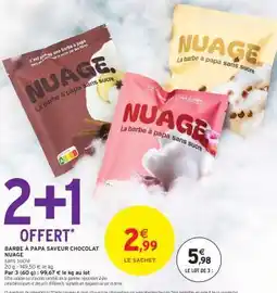 Intermarché BARBE À PAPA SAVEUR CHOCOLAT NUAGE offre