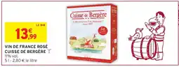 Intermarché VIN DE FRANCE ROSÉ CUISSE DE BERGÈRE offre