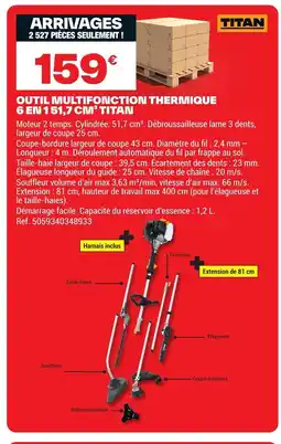 Brico Dépôt TITAN Outil multifonction thermique 6 en 1 offre