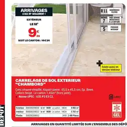 Brico Dépôt Carrelage de sol exterieur chambord offre