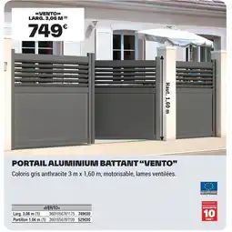 Brico Dépôt Portail aluminium battant vento offre
