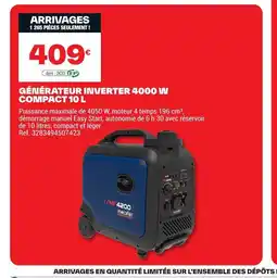 Brico Dépôt Générateur inverter 4000 w compact offre