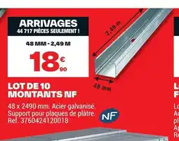 Brico Dépôt NF Lot de 10 montants offre