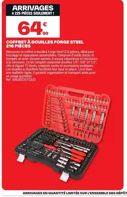 Brico Dépôt Coffret à douilles forge steel 216 pièces offre