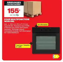 Brico Dépôt Four multifonction noir offre