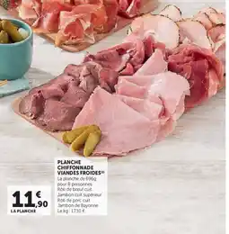 Super U Planche chiffonnade viandes froides offre
