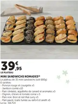 Super U Mini sandwichs nomades offre