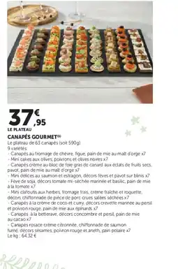 Super U Canapés gourmet offre