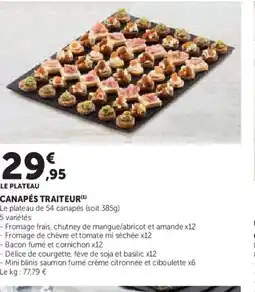 Super U Canapés traiteur offre