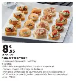 Super U Canapés traiteur offre