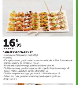 Super U Canapés végétariens offre