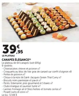 Super U Canapés élégance offre