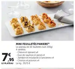 Super U Mini feuilletés paniers offre