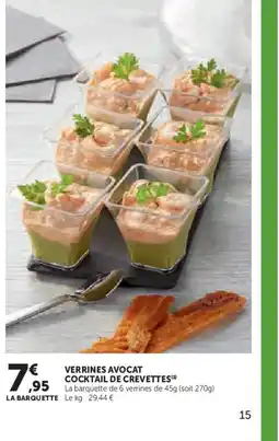 Super U Verrines avocat cocktail de crevettes offre