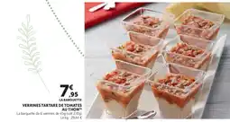 Super U Verrines tartare de tomates au thon offre