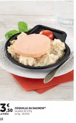 Super U Coquille au saumon offre