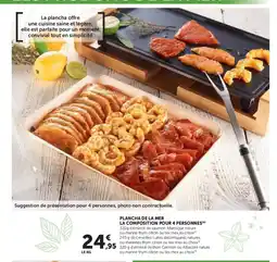 Super U Plancha de la mer la composition pour 4 personnes offre