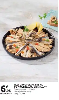 Super U Filet d'anchois marine ail ou provencal ou oriental offre