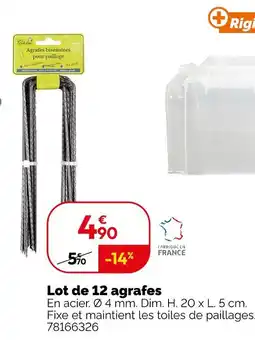 Weldom Lot de 12 agrafes offre