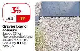 Weldom Gravier blanc calcaire offre