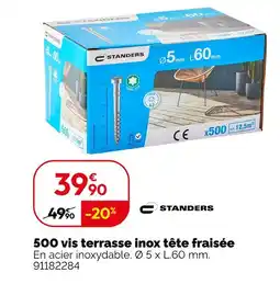 Weldom Standers 500 vis terrasse inox tête fraisée offre
